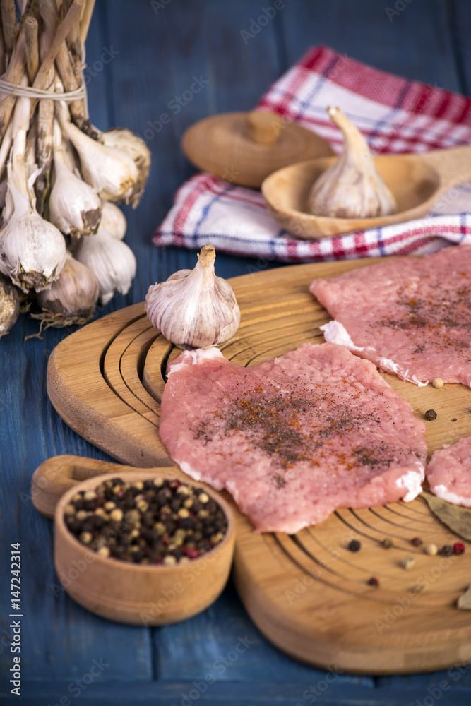 Pork chop and spices Pork chop and spices