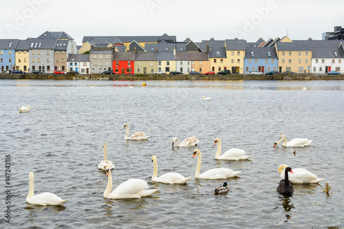 colorful city of Galway at Ireland