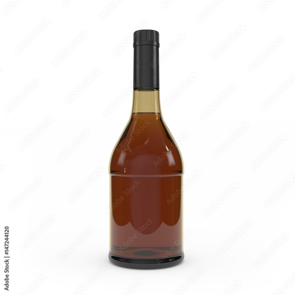 Whiskey bottle isolated 3d rendering Whiskey bottle isolated 3d rendering