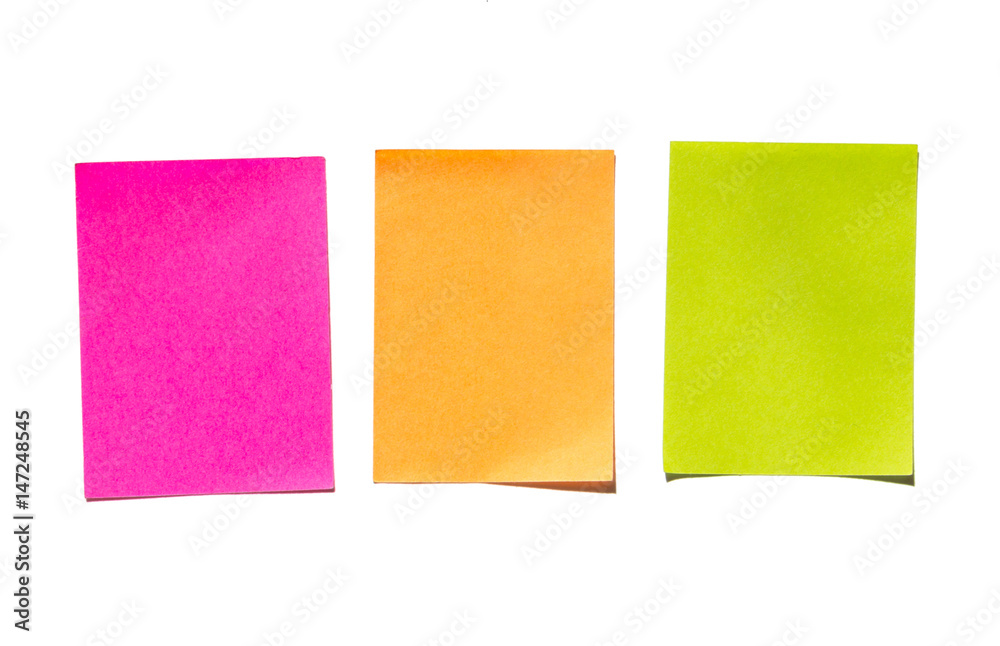 Sticky notes. Memo stick or post note Sticky notes. Memo stick or post note
