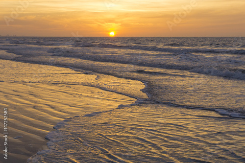 Sunrise view of the Atlantic Ocean at North Myrtle Beach  South Carolina.