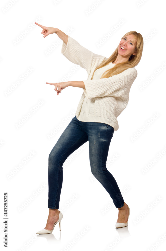 Nice woman model isolated on the white background Nice woman model isolated on the white background