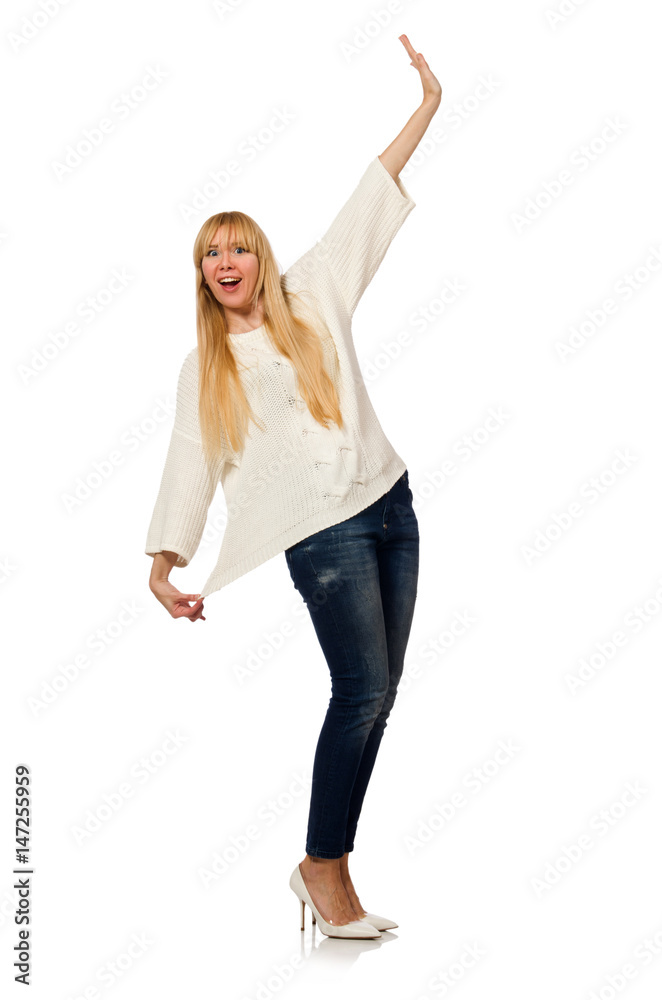 Nice woman model isolated on the white background Nice woman model isolated on the white background