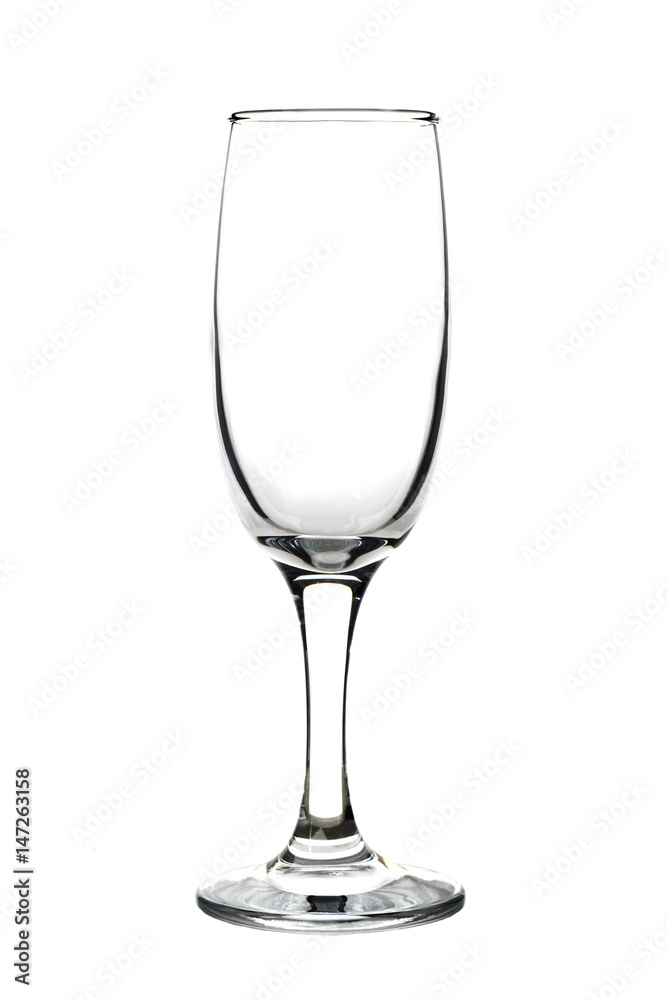 Isolated wine glass on a white background