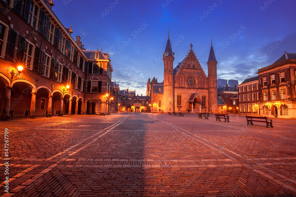 Medieval square in Hague