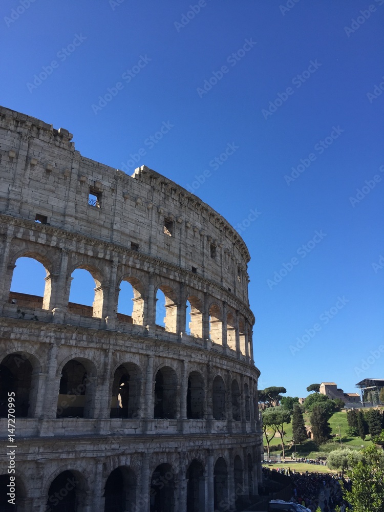 Vista del Colosseo, Roma, Italia
