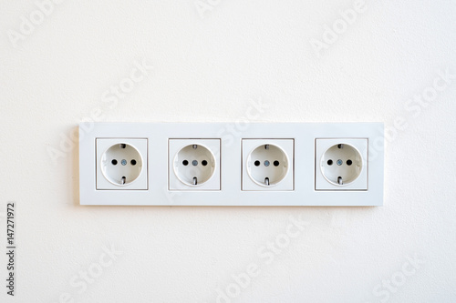 Electrical sockets on a wall