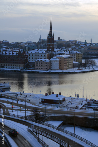 trafik, vy från norrmalm, stockholm sverige