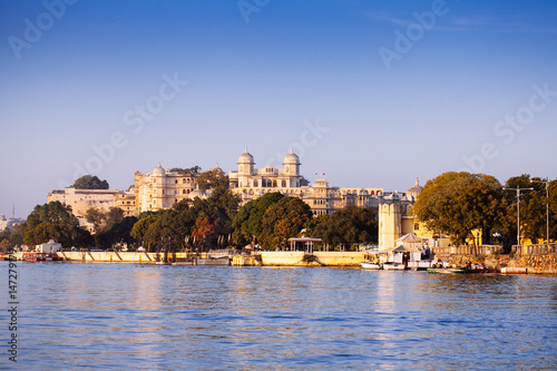 City Palace and Pichola lake in Udaipur, Rajasthan, India