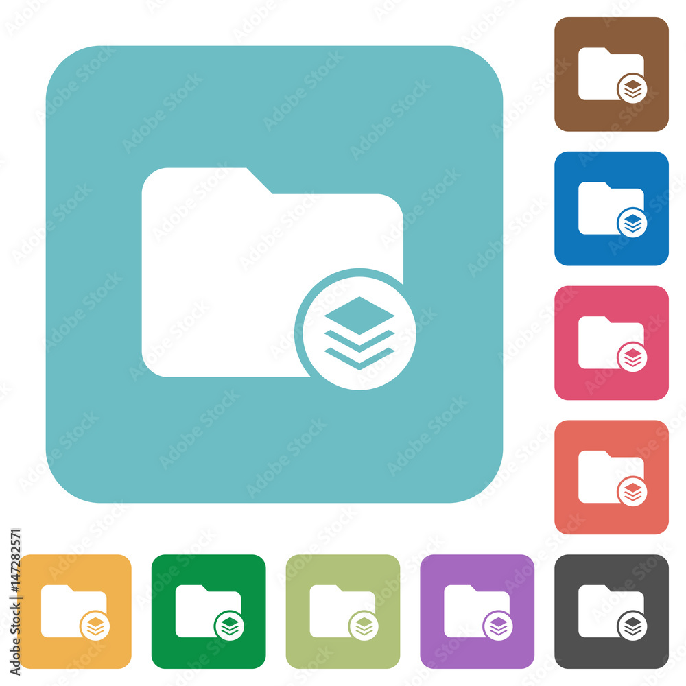 Directory structure rounded square flat icons Directory structure rounded square flat icons