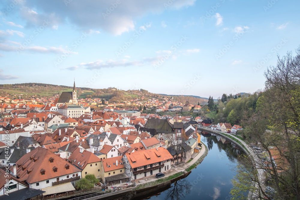 Cesky Krumlov, the city in the South Bohemia region of the Czech Republic.