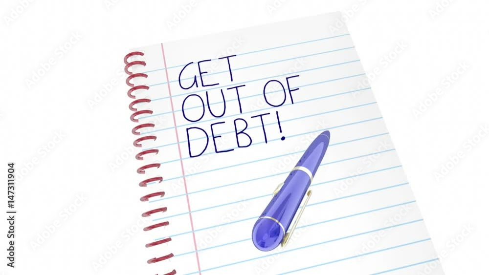 Get Out of Debt Financial Help Bankruptcy Pen Writing Words 3d Animation Get Out of Debt Financial Help Bankruptcy Pen Writing Words 3d Animation