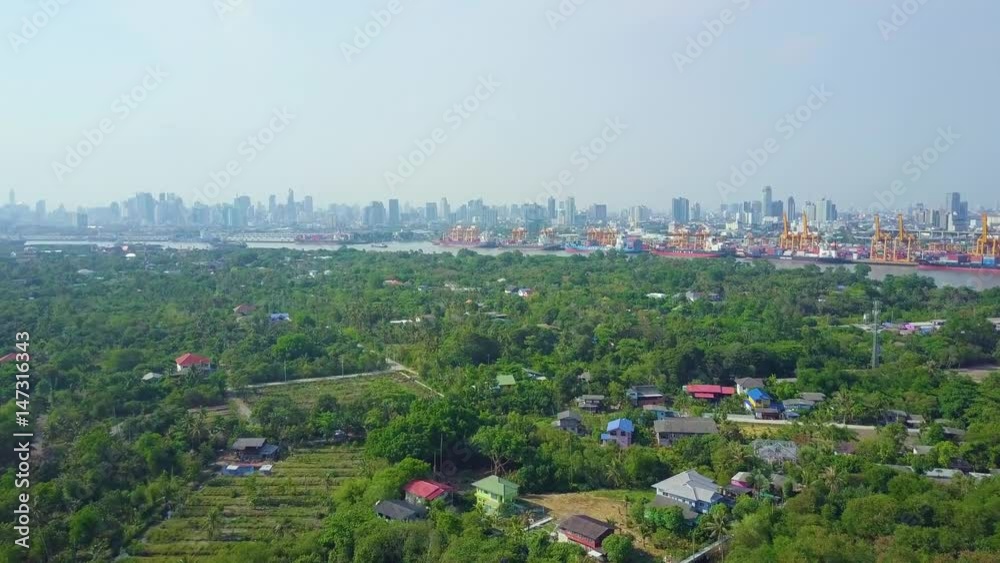 Aerial view from a drone of Bang Krachao (Bangkajao) - Bangkok's Green Lung
Aerial view from a drone of Bang Krachao (Bangkajao) - Bangkok's Green Lung