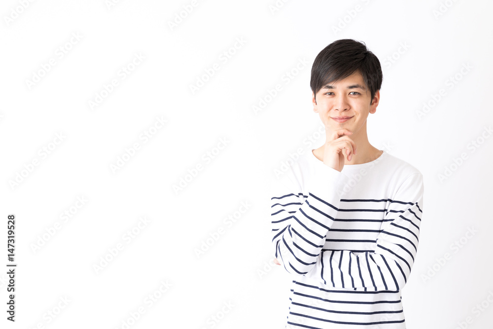 portrait of young asian man isolated on white background portrait of young asian man isolated on white background