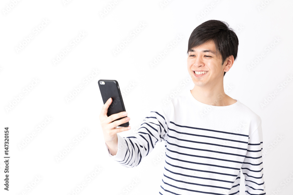 portrait of young asian man isolated on white background portrait of young asian man isolated on white background