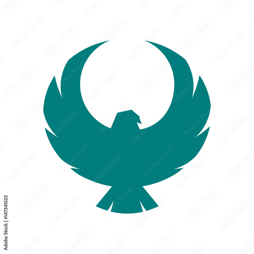 Fototapeta premium Bird of prey circular logo or emblem. 
