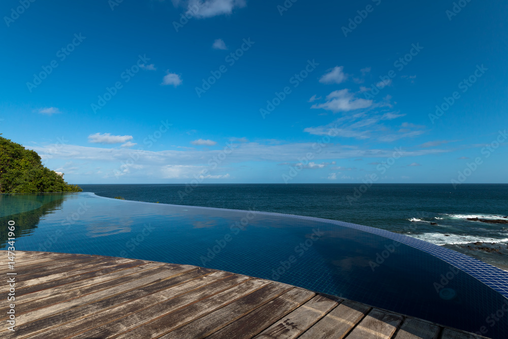 Beautiful view of the ocean from infinity pool