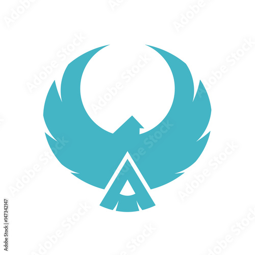 Bird of prey logo or insignia with the letter A designed into the lower portion.

