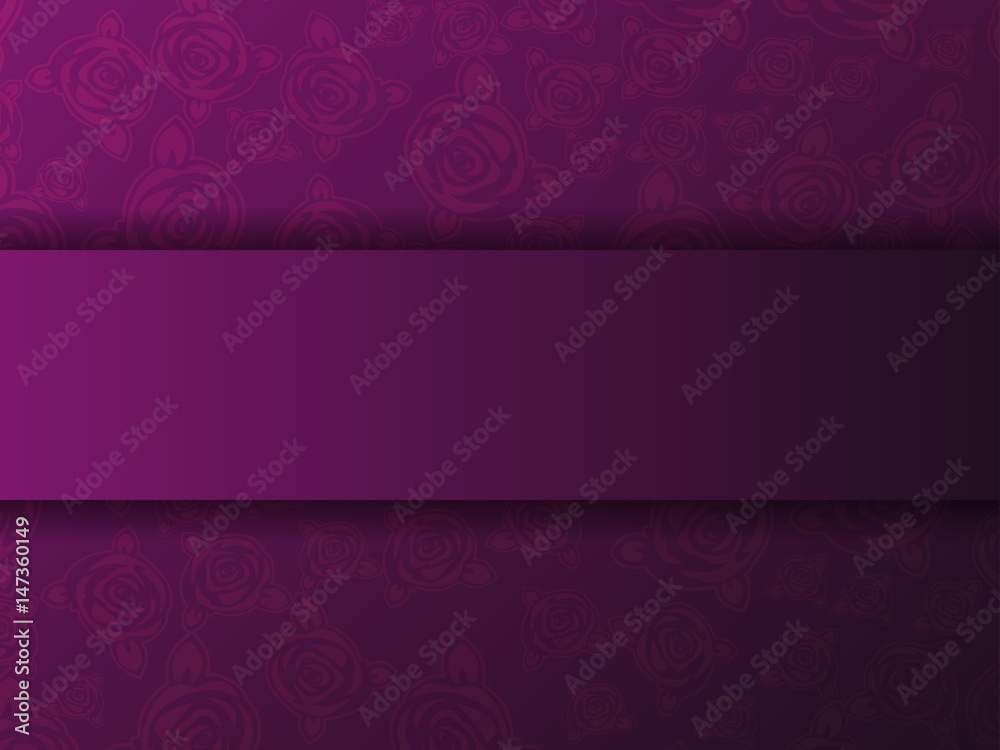 Western Purple Floral Greeting Card Template, Rose, Romantic