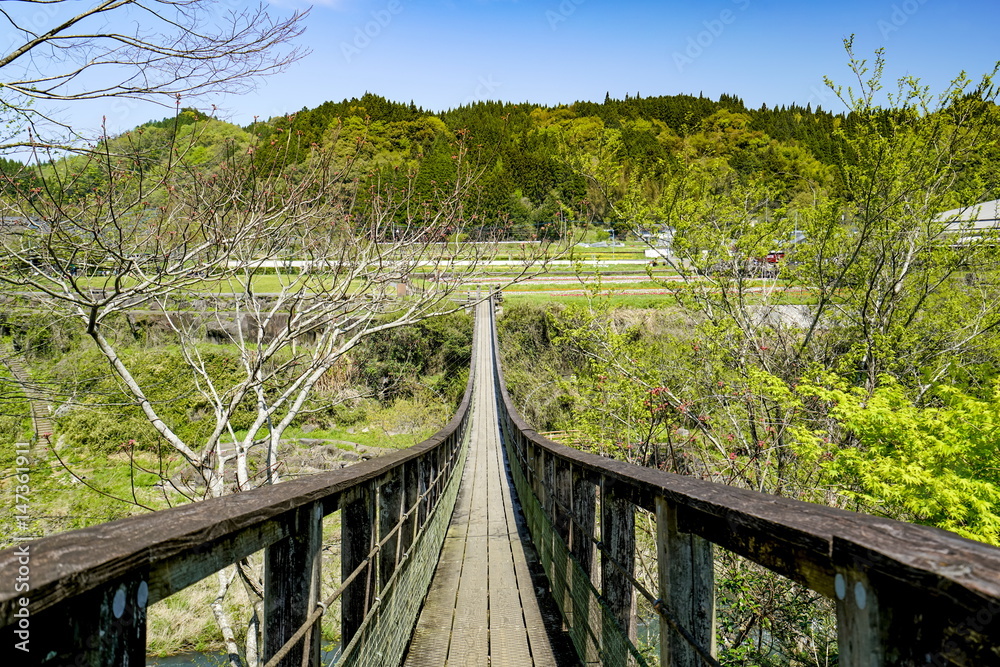 原尻の滝 吊り橋