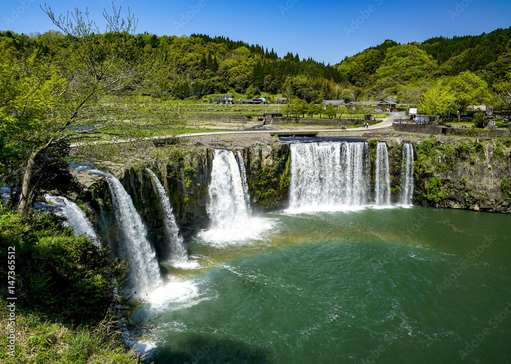 原尻の滝　虹