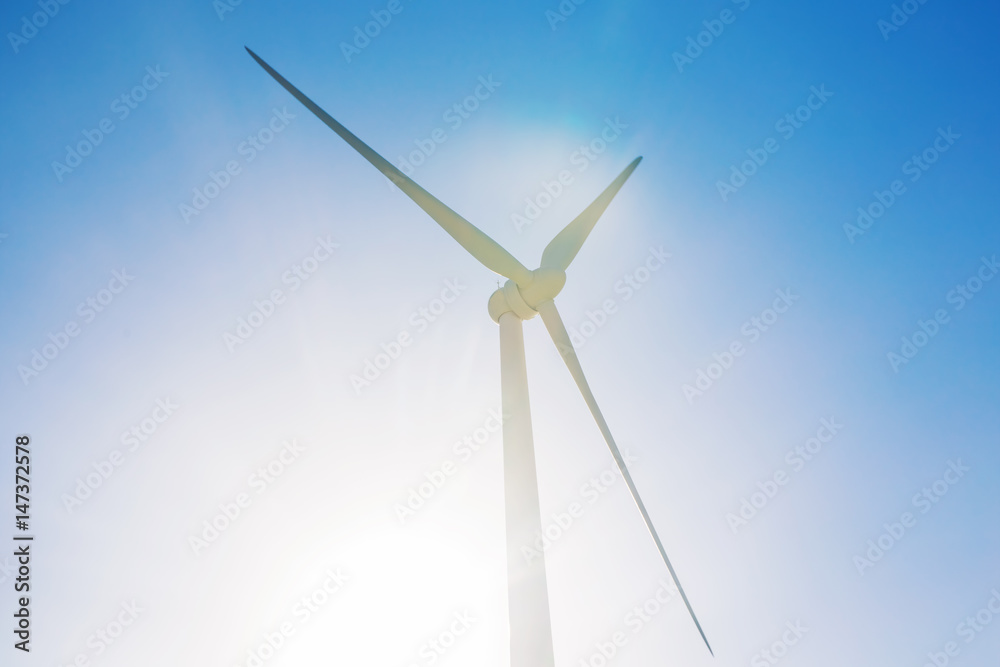 Powerful and ecological energy concept - Windmill for electric power production Powerful and ecological energy concept - Windmill for electric power production