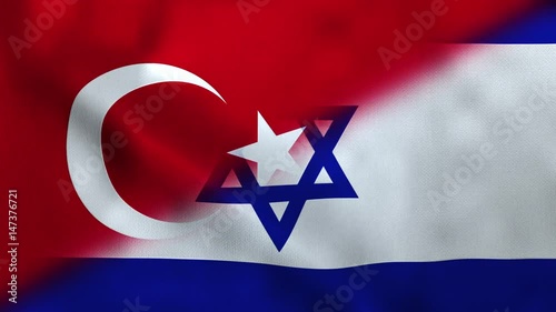 Flag of Turkey and Israel Loopable