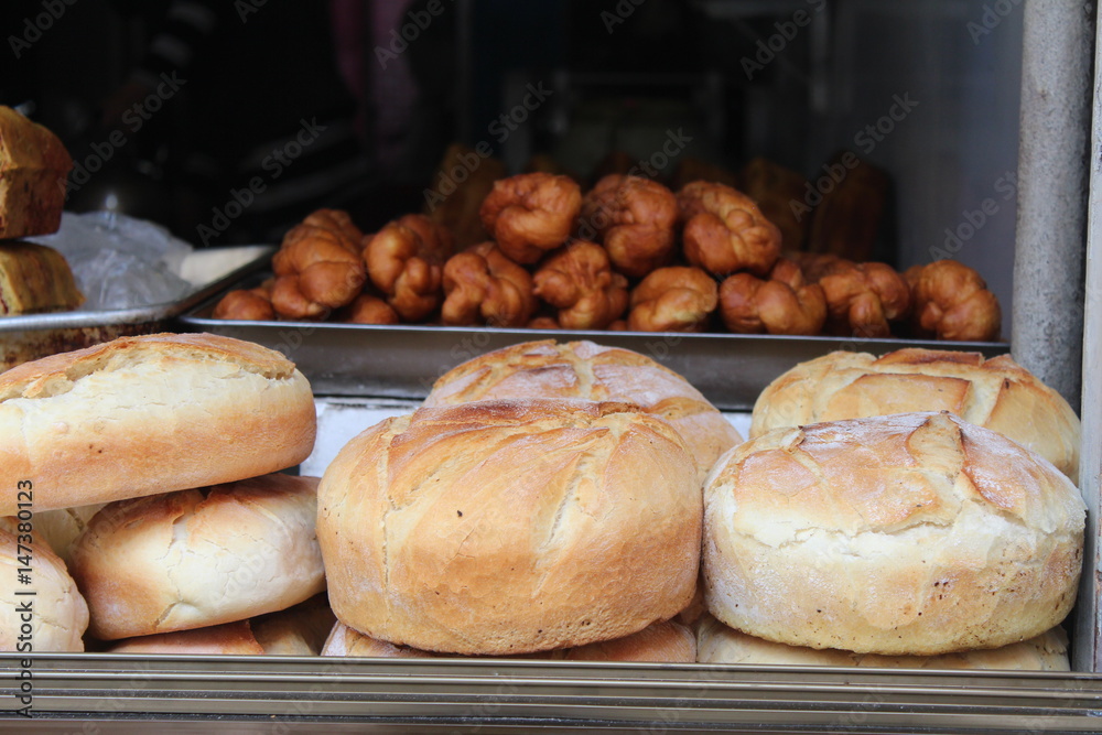Various Asian Breads in Xining City Qinghai Province China Asia