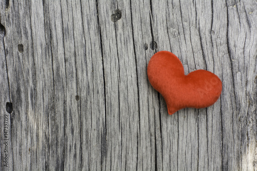 heart on old wood background