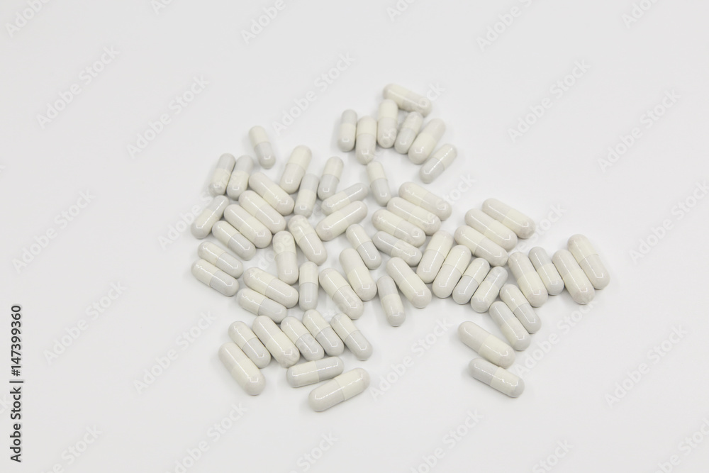 Capsule on white texture Capsule on white texture