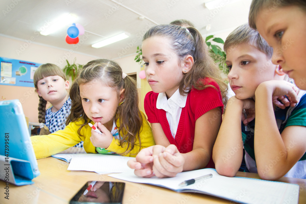 Fototapeta premium Children from primary school