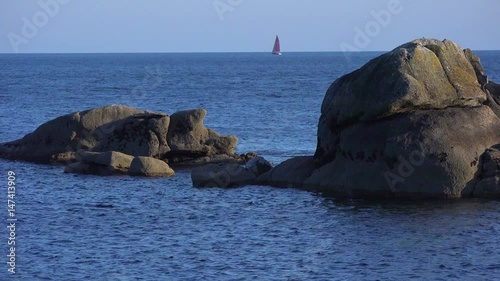 Coast of Tregunc, Phare de Trévignon, Finistère, Bretagne, France photo