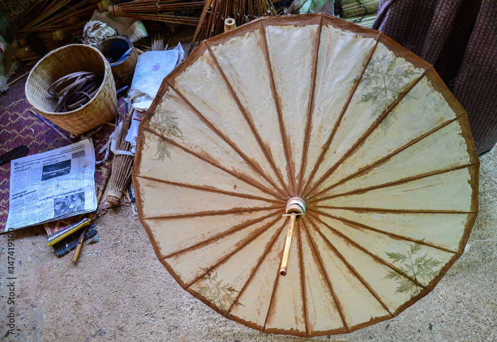 Traditional handmade paper umbrellas 