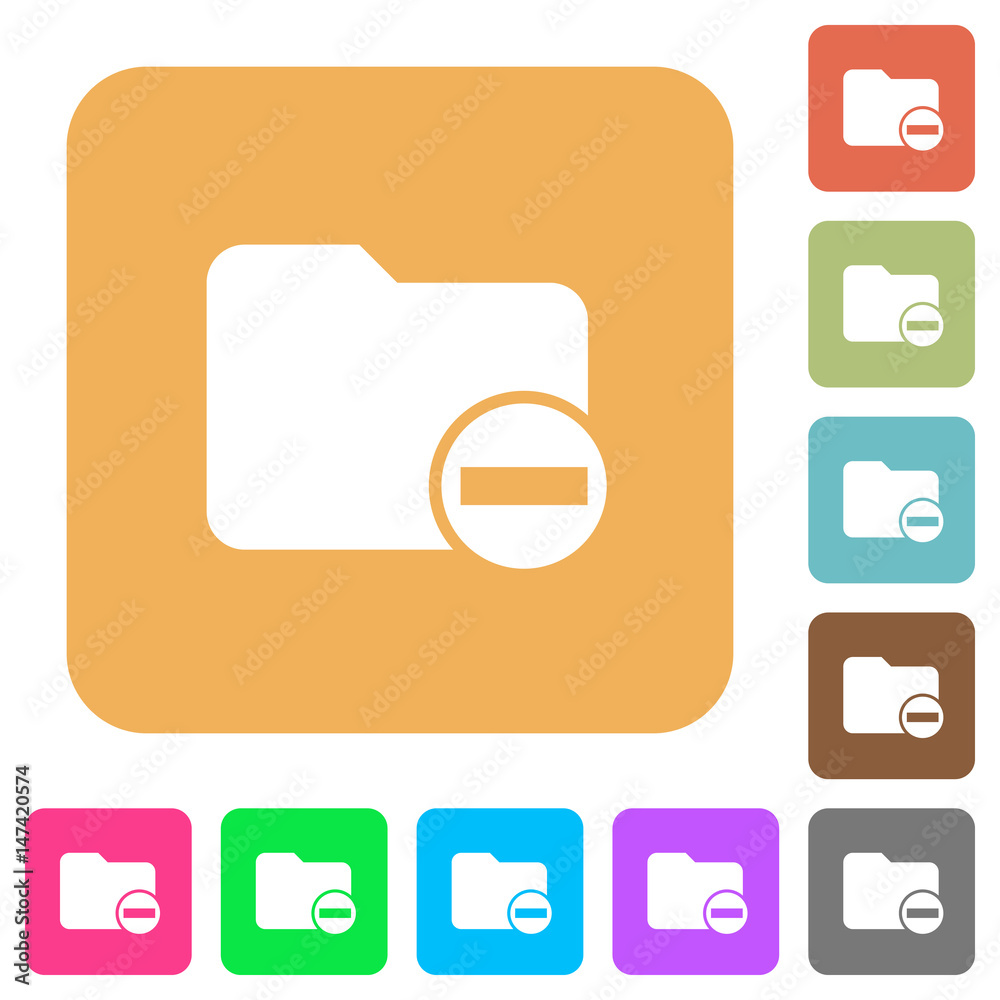 Remove directory rounded square flat icons Remove directory rounded square flat icons