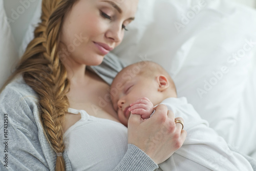 Mom with the baby 