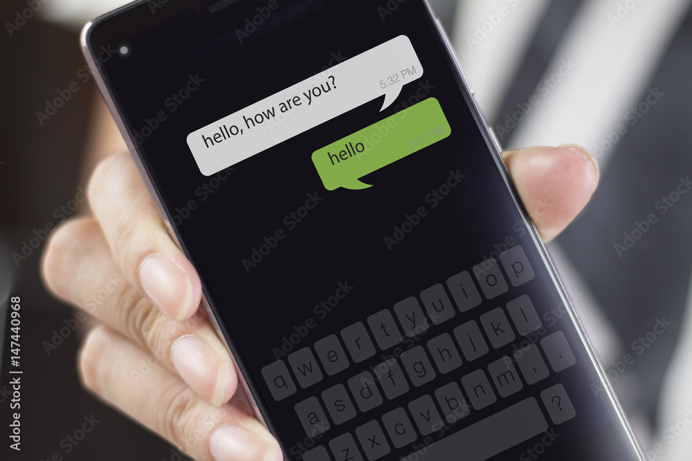 Smartphone and new message icons. Smartphone and new message icons.