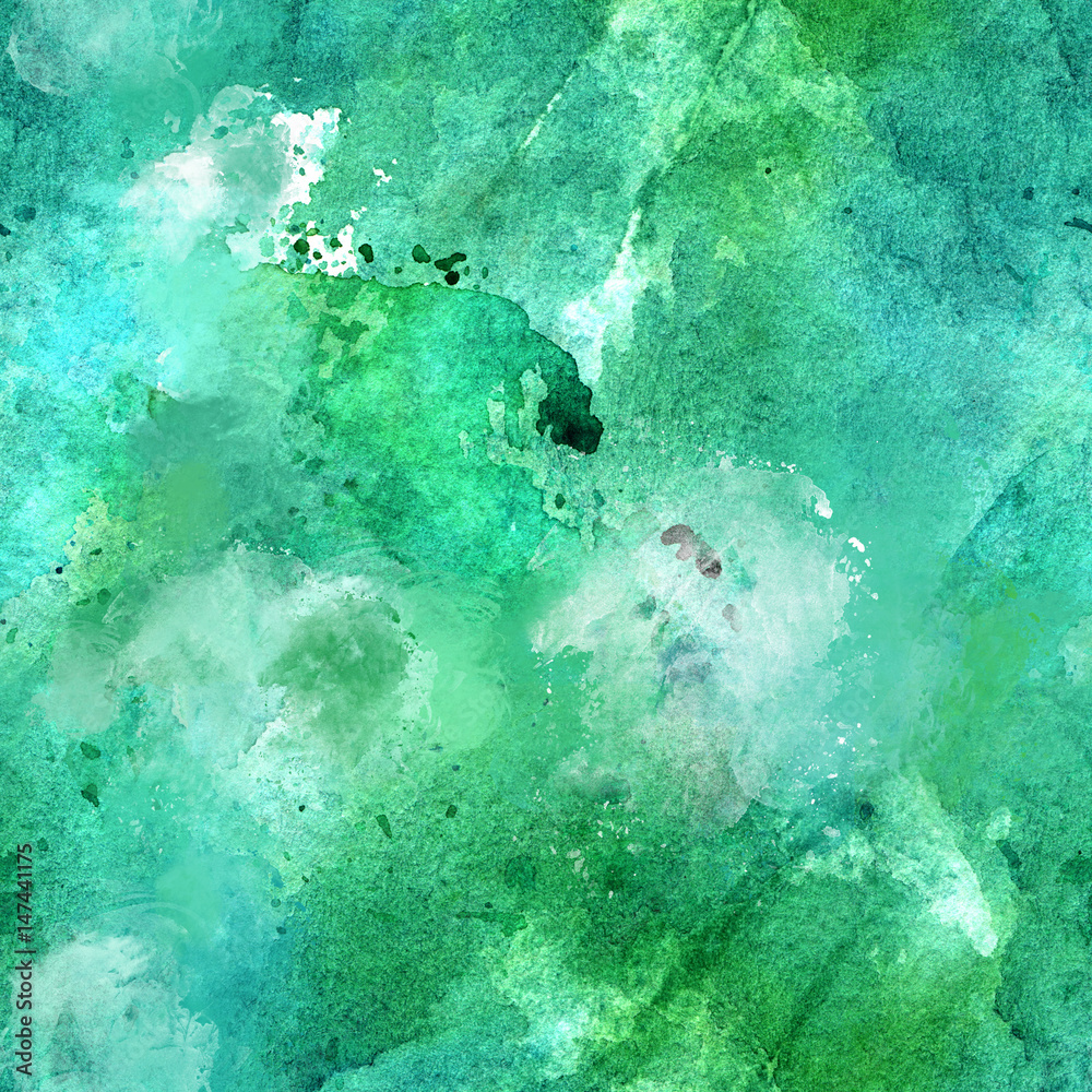 Seamless green and blue watercolor background texture Stock ...