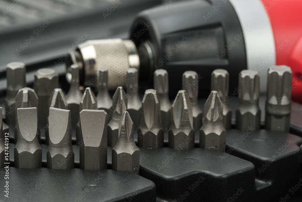 Obraz premium screwdriver set in black box