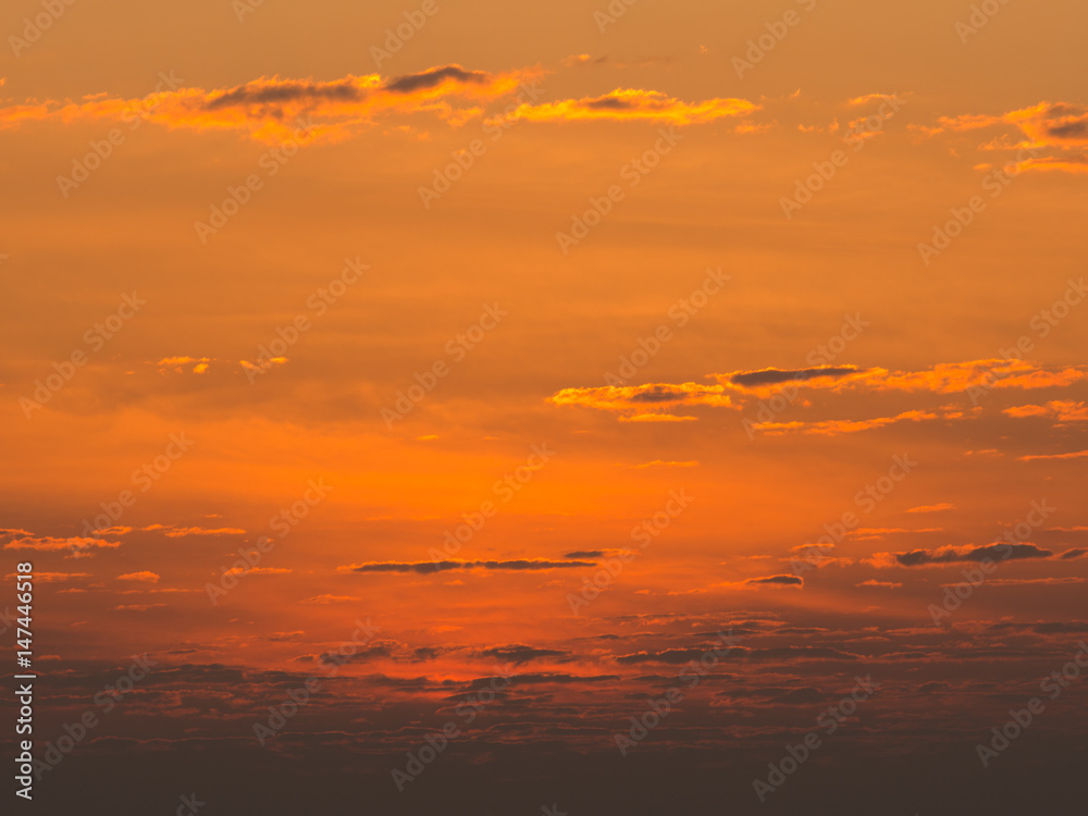 cloud with red sky background, cloudscape of sunrise