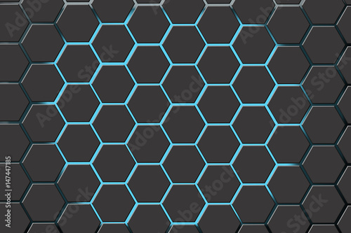 black and blue polygon 
