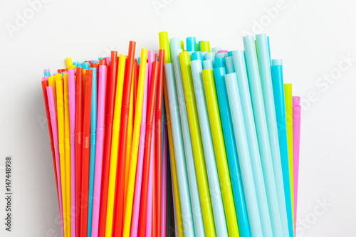 Colored tubules for juice and cocktails