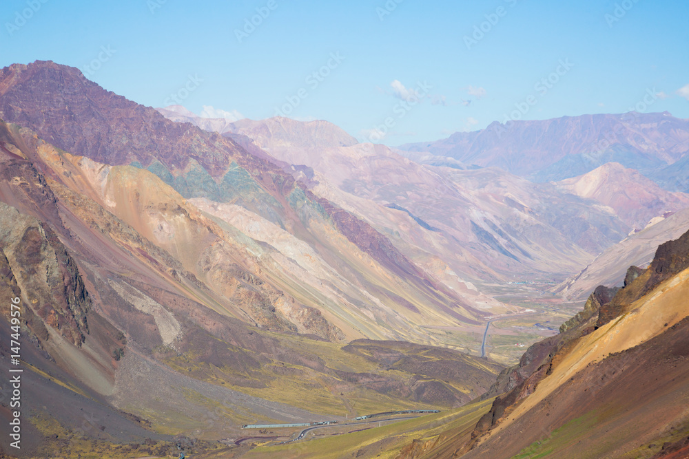 Fototapeta premium Mountain pass (Paso Los Libertadores), Argentina, Chile