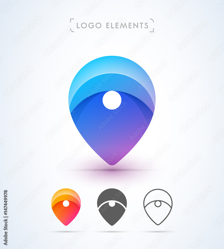 Vector pointer logo Stock Vector | Adobe Stock