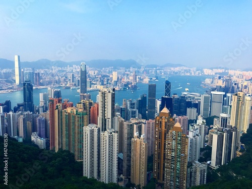 View of the Hong Kong Skyline from the Peak