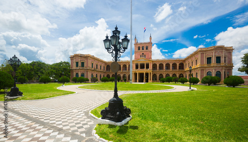 View of Palacio de los Lopez. Asuncion, Paraguay photo