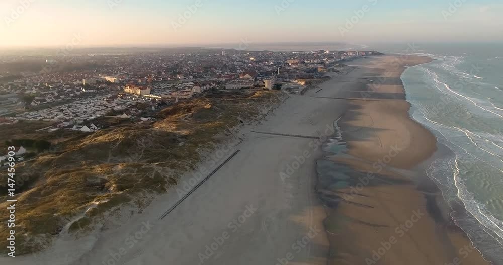 Plage nord de Berck-sur-mer - vues aérienne