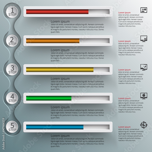 Abstract 3D Paper Infographics