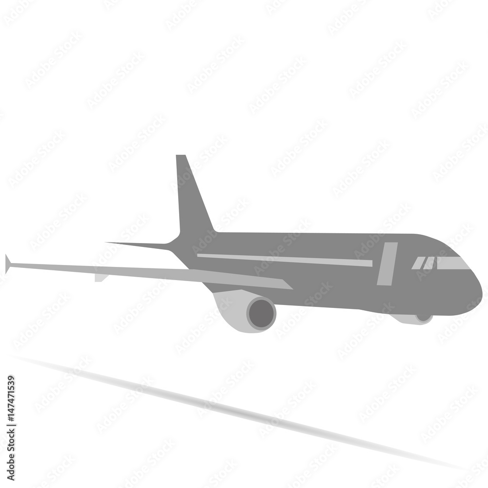 vector image of an airplane on a white background