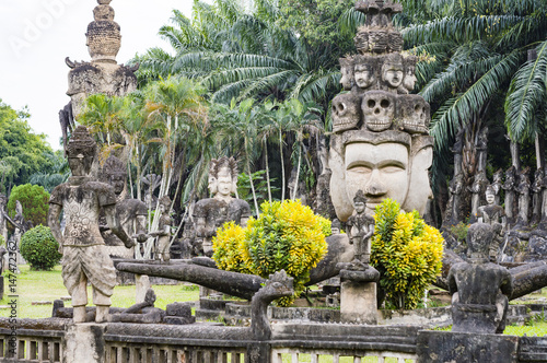 Stone sculptures in Buddha Park, Vientiane Prefecture, Laos