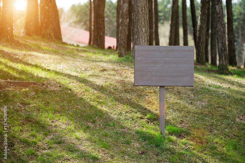 empty wooden plaque